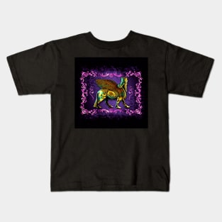 Assyrian Golden Lamassu 2 Kids T-Shirt